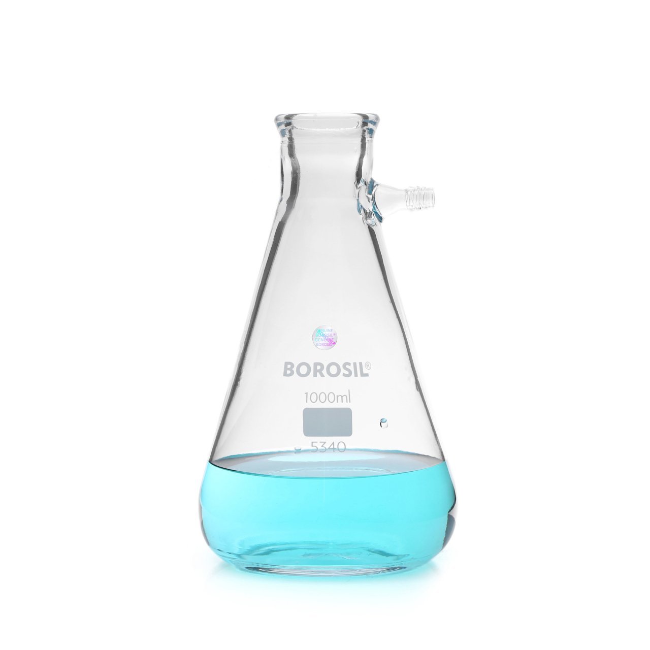 Borosil Cam Nuçe Erlen 1000 ml - Cam Yan Kollu Vakum Erleni