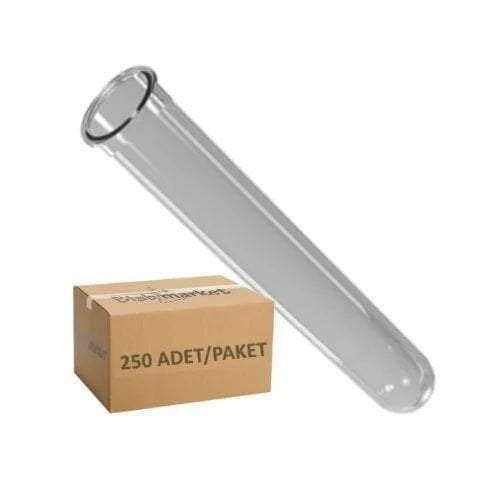 Plastik Test Tüpü 16x100mm - 10ml PP Santrifüj Tüpü 250 Adet