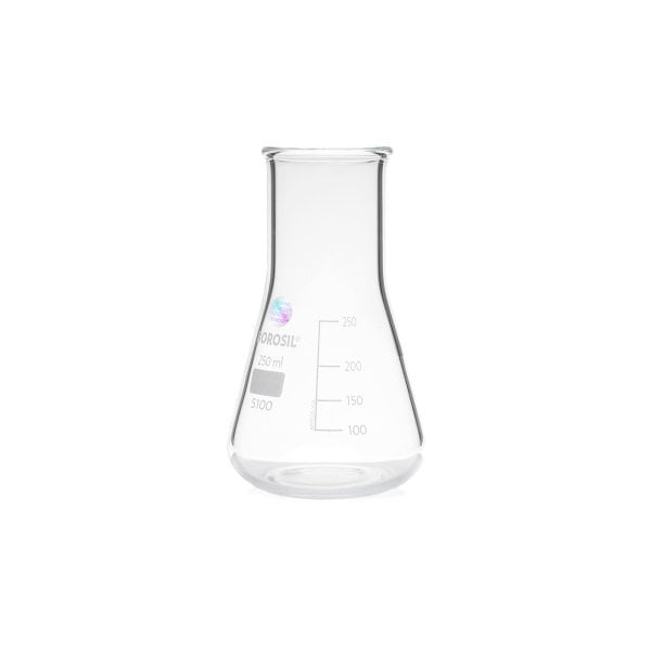 Borosil Cam Erlen 250 ml - Erlenmeyer Flask Geniş Boyunlu