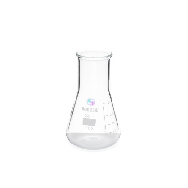 Borosil Cam Erlen 250 ml - Erlenmeyer Flask Geniş Boyunlu
