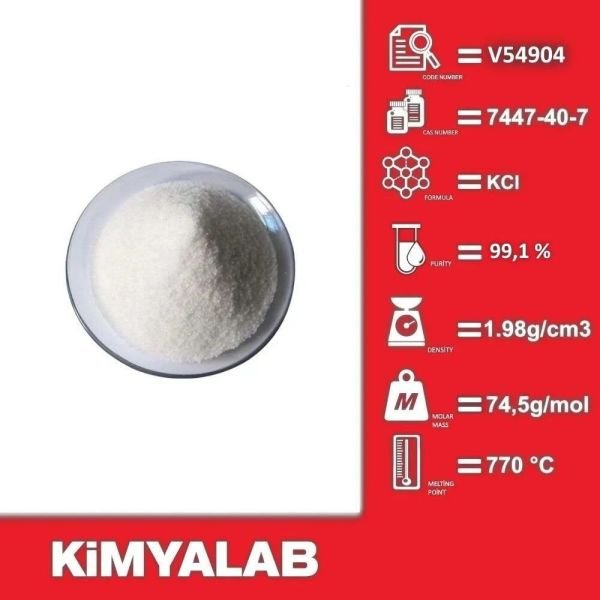 Kimyalab Potasyum Klorür - Potassium Chloride - 5 Kg-HDPE Varil