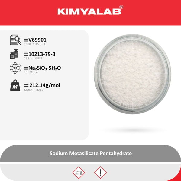 Kimyalab Sodyum Metasilikat 1 Kg - Sodium Metasilicate Pentahydrate