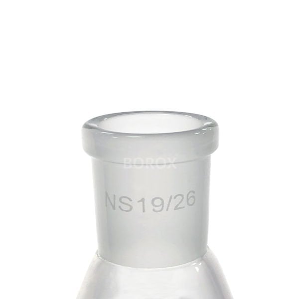 Borox Cam Ayırma Hunisi 50 ml - Konik Tip - Teflon Musluklu Tıpalı - Hacim Ölçekli