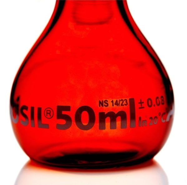 Borosil Cam Balon Joje 50 ml Amber - Plastik Tıpalı Class A