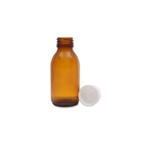 Borox Cam Amber Şişe 50 ml - Kilit Kapaklı Şişe Kahverengi - 100 Adet Toptan