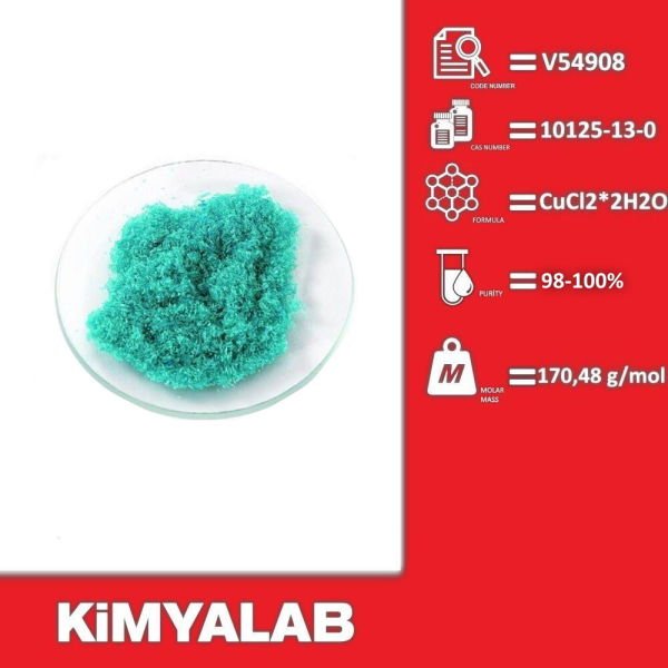 Kimyalab Bakır Klorür - Copper II Chloride Dihydrate - 5 Kg-HDPE Varil