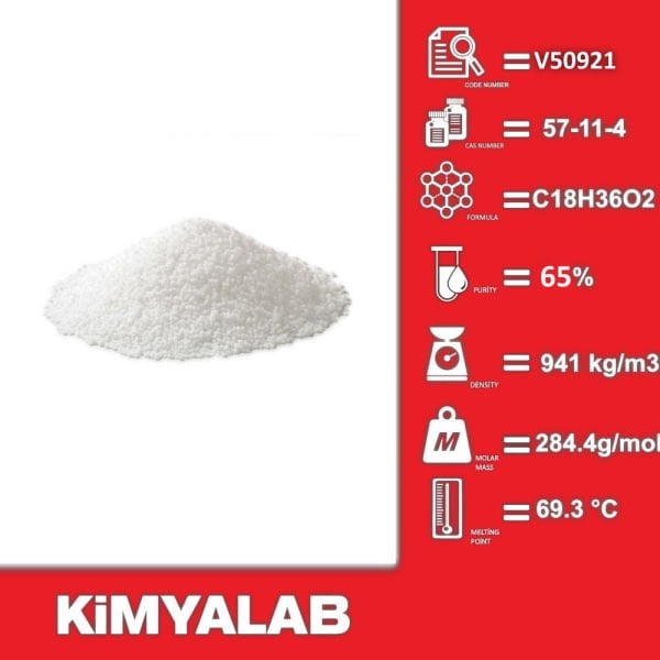 Stearik Asit 500G Şişe - Stearic Acid - C18H36O2