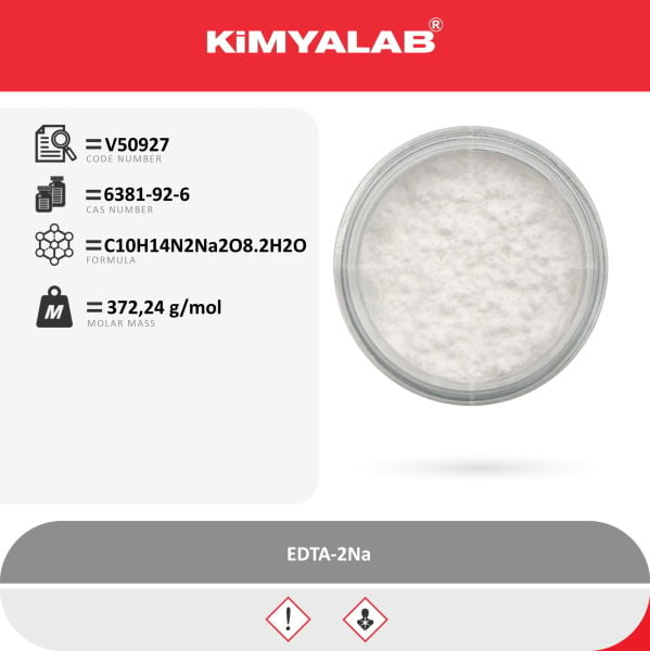 Kimyalab EDTA-2Na Titriplex III 1Kg - Ethylenediaminetetraacetic Acid