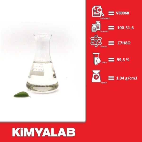 Kimyalab Benzil Alkol Cam Şişe 1L - Benzyl Alcohol USP