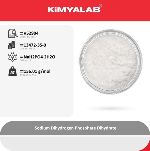 Kimyalab Sodyum Dihidrojen Fosfat Dihidrat - Sodium Dihydrogen Phosphate Dihydrate - 5 Kg-HDPE Varil - Food Grade