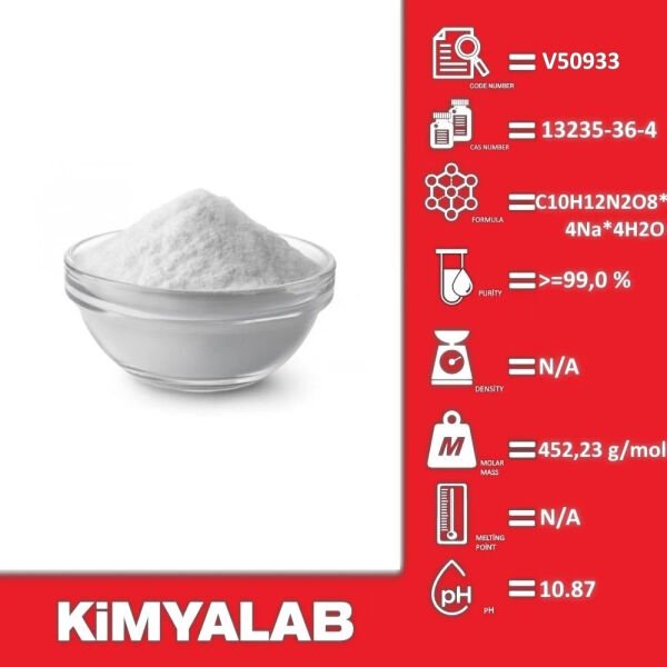 EDTA-4Na 1Kg - Ethylenediaminetetraacetic Acid - Sodyum Tuzu
