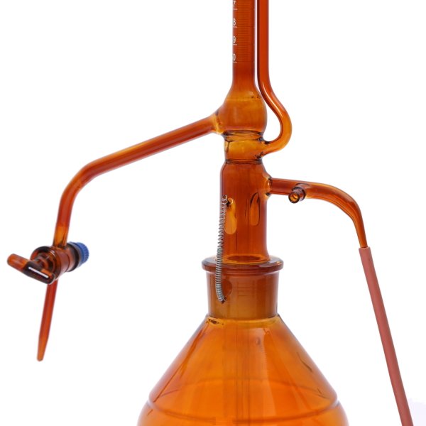 Borosil Otomatik Büret Amber 50ml 0.10ml Cam Musluk - ClassA