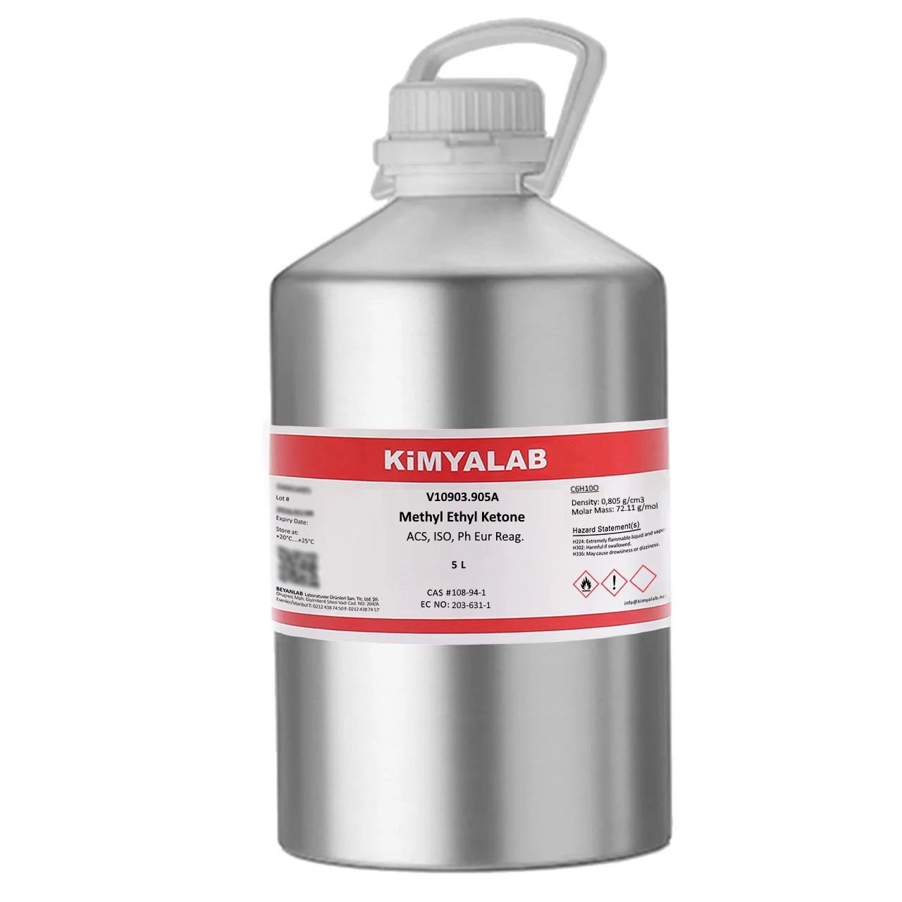 Kimyalab Metil Etil Keton 5L Alüminyum Şişe - Methyl Ethyl Ketone