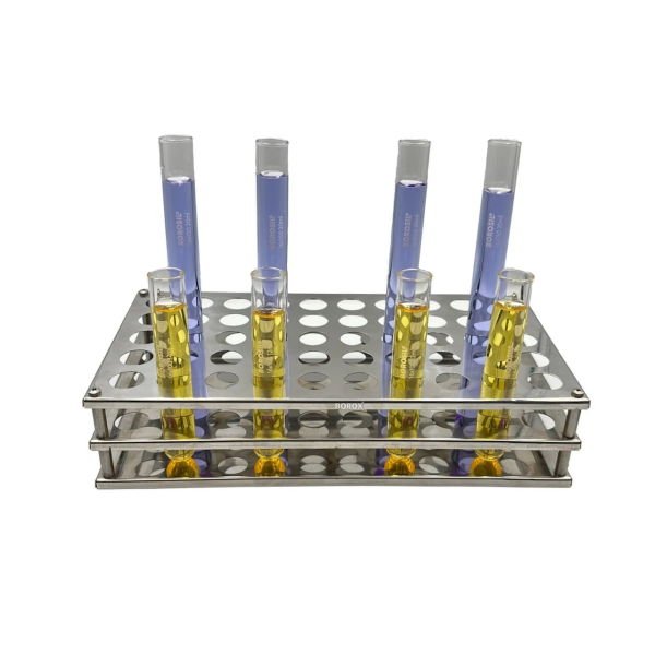 Borox Tüp Standı 50 Tüplük - Tüp Standı Paslanmaz Çelik 16mm - 10 Adet Toptan