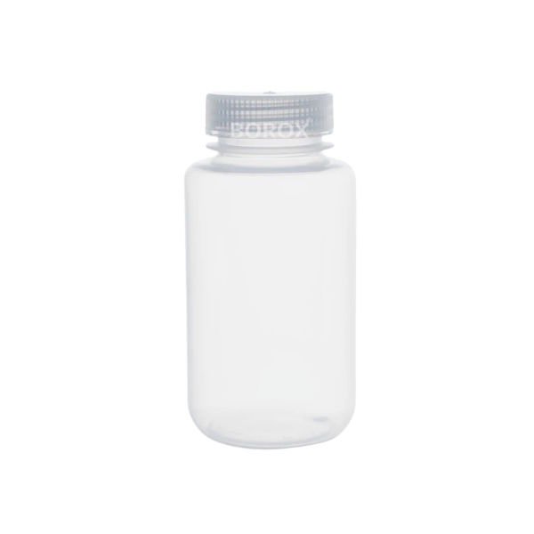 Borox Numune Şişesi 250ml - Vida Kapaklı - PP Şeffaf Şişe - Geniş Ağızlı Saklama Şişesi