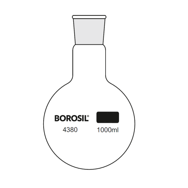Borosil Cam Balon 500 ml - Dibi Yuvarlak - Şilifli 29/32
