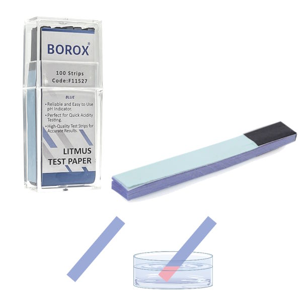 Turnusol Kağıdı Mavi 100 Test Strip - Litmus Paper Blue