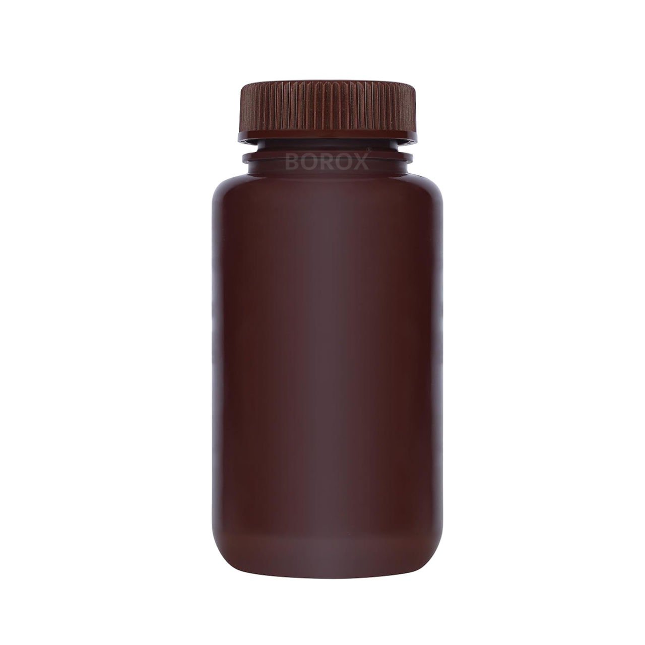 Borox Numune Şişesi 250ml - Vida Kapaklı - HDPE Amber Şişe - Geniş Ağızlı Saklama Şişesi