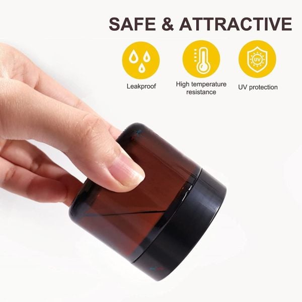 Borox Amber Cam Şişe 100ml - Krem Kavanoz 100cc Kapaklı Şişe - 50 Adet Toptan
