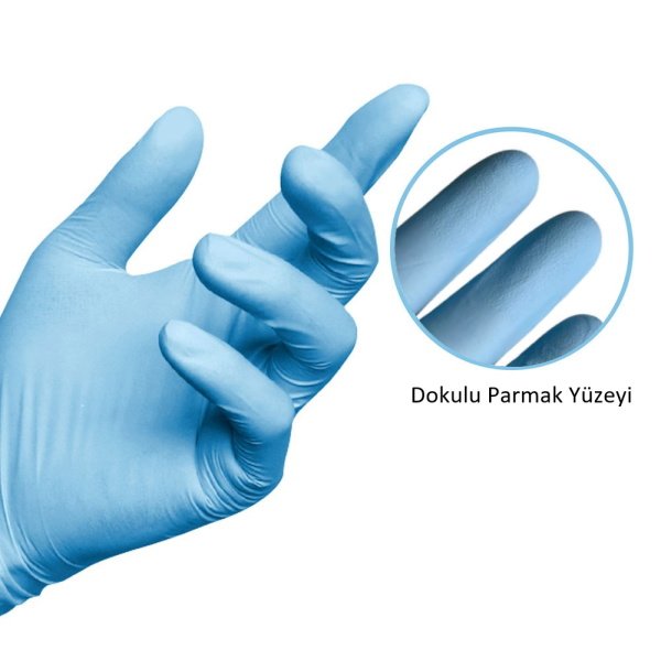 Nitril Eldiven Mavi - S Beden - Çok Amaçlı - Pudrasız