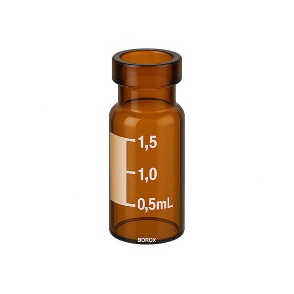 Borox Cam Vial 2 ml - Amber - Crimp ND11 - Hacim Ölçekli 1000 Adet Toptan