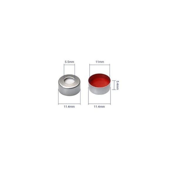 Borox Alüminyum Vial Crimp Kapağı ND11 - PTFE Septa - Silikon Yarıksız - 1000 Adet Toptan