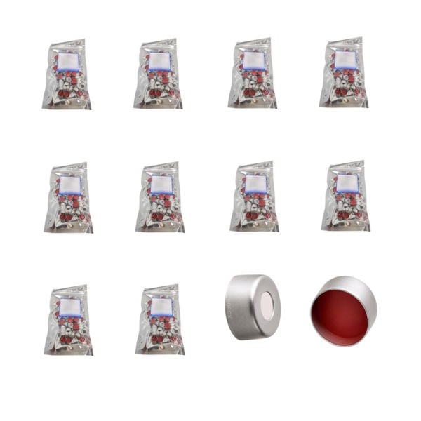 Borox Alüminyum Vial Crimp Kapağı ND11 - PTFE Septa - Silikon Yarıksız - 1000 Adet Toptan