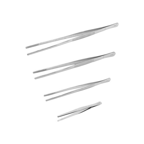 Borox Penset 30 cm Paslanmaz Çelik - Küt Uç Dişli Düz Cımbız