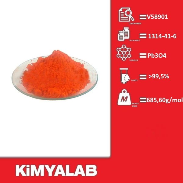 Kimyalab Kurşun Oksit Sülyen - Lead(II,IV) Oxide - Pb3O4 %99,5 - Extra Pure - 25 Kg-Koli Toptan