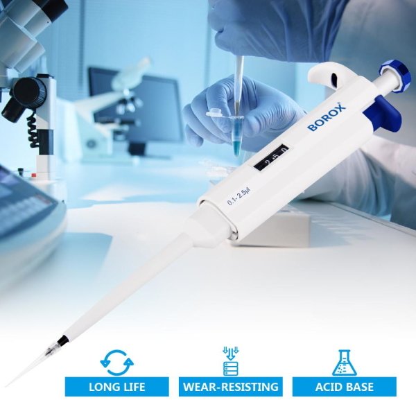 Otomatik Pipet 0.1 - 2.5 µl - Mikropipet - Ayarlanabilir