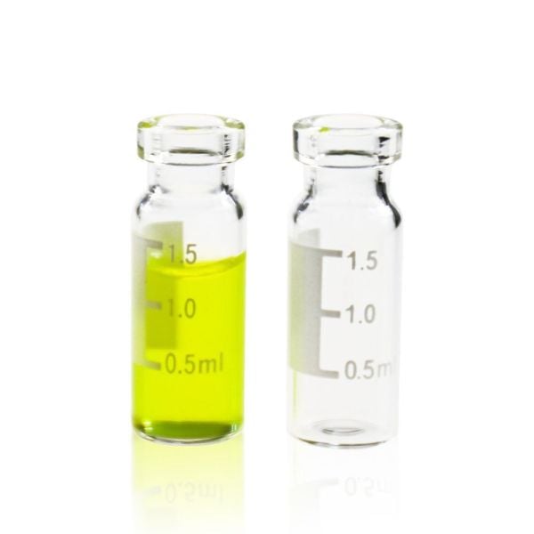 Borox Cam Vial 2 ml - Şeffaf - Crimp ND11 - Hacim Ölçekli - 100 Adet Paket
