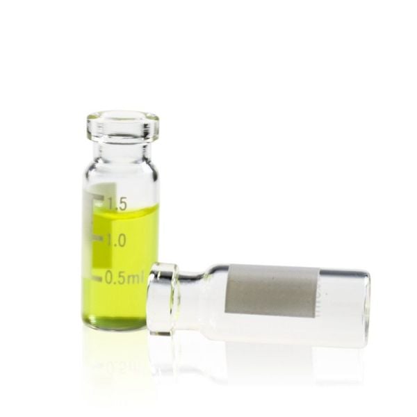 Borox Cam Vial 2 ml - Şeffaf - Crimp ND11 - Hacim Ölçekli - 100 Adet Paket