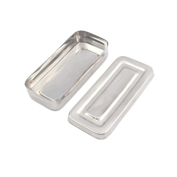 Borox Sterilizasyon Kutusu - Paslanmaz Çelik Alet Kabı 400ml