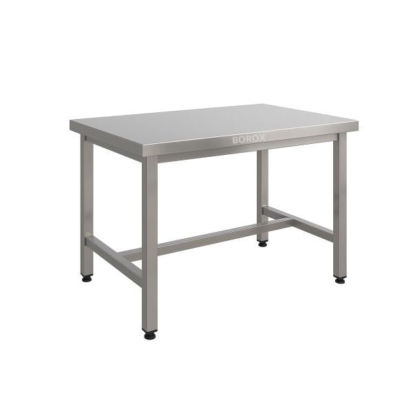 Borox Paslanmaz Çelik Laboratuvar Masası 130x80x85mm - Deney Masası - Çalışma Tezgahı