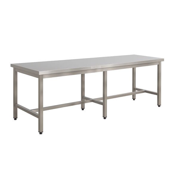 Borox Paslanmaz Çelik Laboratuvar Masası 260x80x85mm - Büyük Deney Masası - Çalışma Tezgahı