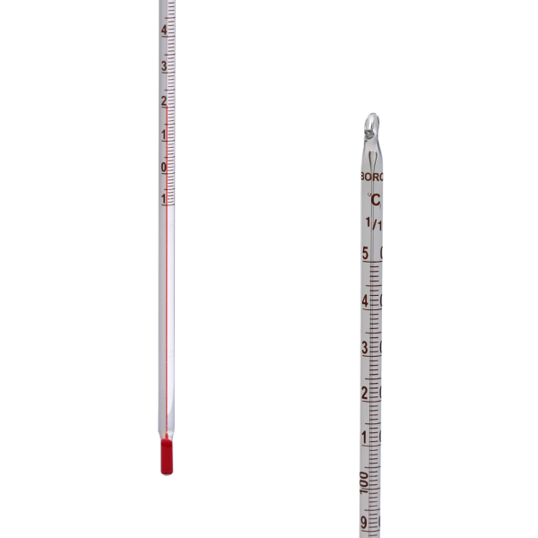 Borox Cam Alkollü Termometre - Kimya Termometresi -10-150C