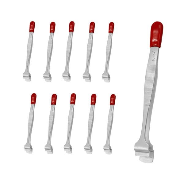 Borox Penset 12cm Paslanmaz Çelik - Geniş Uçlu Filtre Kağıdı Cımbızı - 10 Adet Toptan