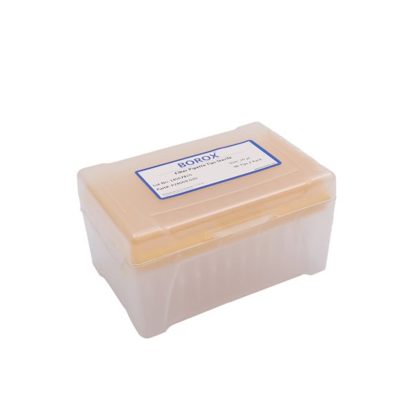 Borox Filtreli Pipet Ucu Steril 20 µl - Uzun Şeffaf - 96Adet-Paket