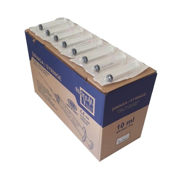 Enjektör Steril 10cc - Şırınga 10ml - 3Parça - 200Adet/paket