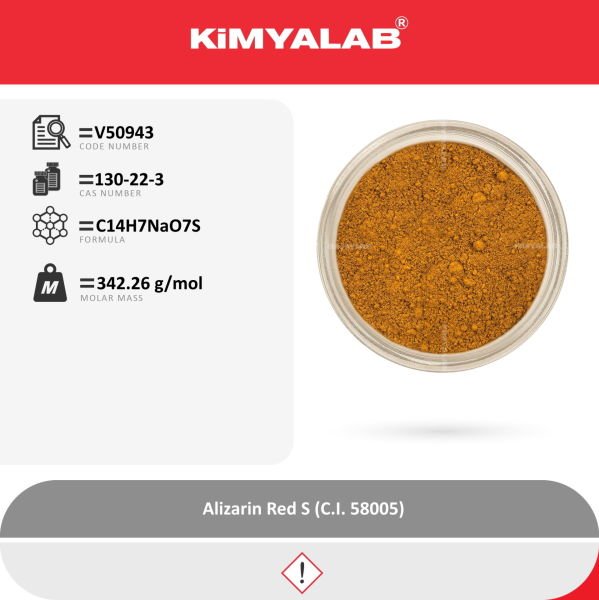 Kimyalab Alizarin Kırmızısı 250g - Alizarin Red S - For Microscopy