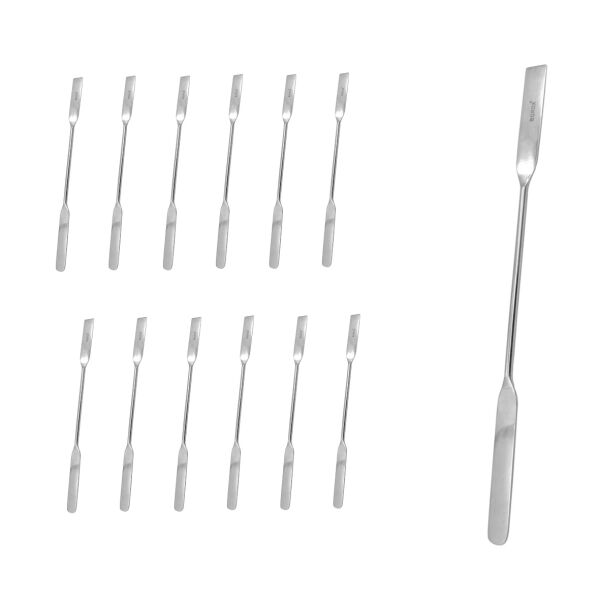 Borox Metal Spatül Çift Uçlu 21 cm - Paslanmaz Çelik Spatula - 12 Adet Toptan