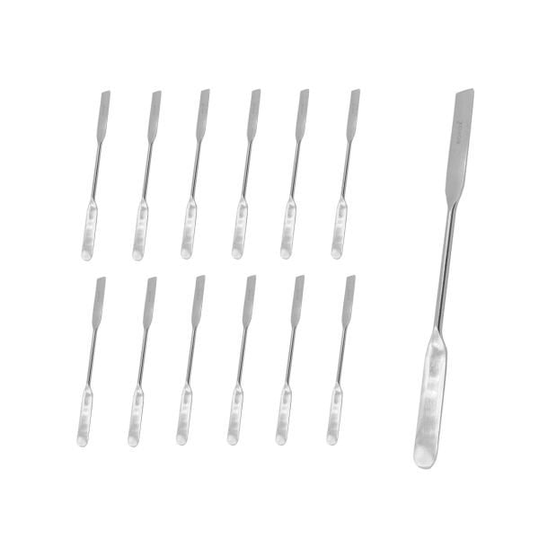 Borox Metal Spatül Çift Uçlu 15 cm - Paslanmaz Çelik Spatula - 12 Adet Toptan