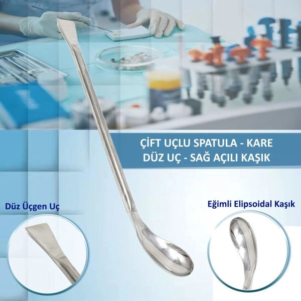 Borox Metal Spatül - Elipsoidal 18cm - Paslanmaz Çelik Spatula - 12 Adet Toptan