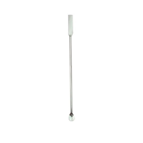 Borox Metal Spatül Mikro Kaşıklı 15 cm - Paslanmaz Çelik Spatula - 12 Adet Toptan