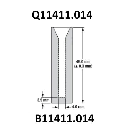 Kuvars Spektrofotometre Küveti - Semi Mikro 1.4 ml Kapaklı