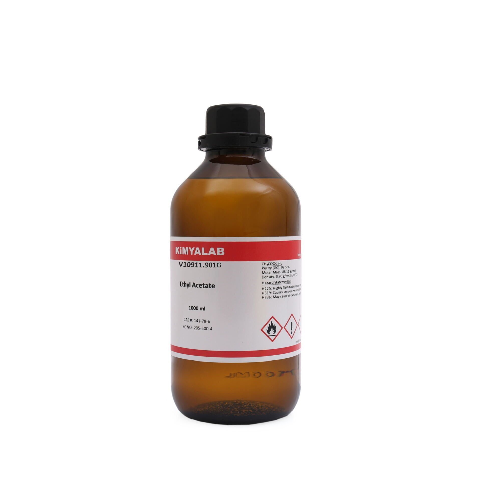 Etil Asetat 1000ml Cam Şişe - Ethyl Acetate Extra Pure %99,5