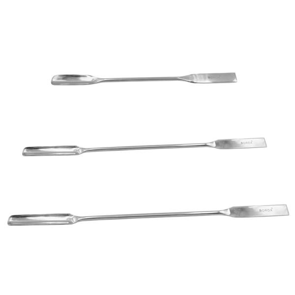 Borox Metal Spatül Oluklu 21 cm - Paslanmaz Çelik Spatula - 12 Adet Toptan