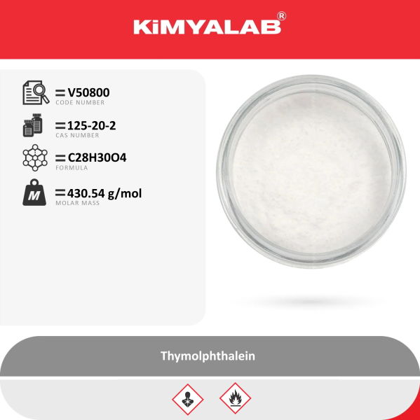 Kimyalab Timolftalein İndikatör 50g - Thymolphthalein