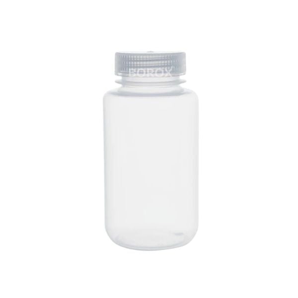 Borox Numune Şişesi 250ml - Vida Kapaklı - PP Şeffaf Şişe - Geniş Ağızlı Saklama Şişesi - 20 Adet Toptan