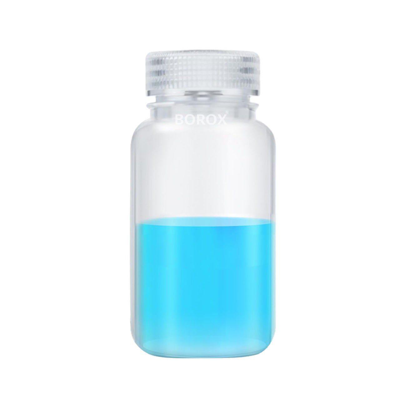 Borox Numune Şişesi 250ml - Vida Kapaklı - PP Şeffaf Şişe - Geniş Ağızlı Saklama Şişesi - 20 Adet Toptan
